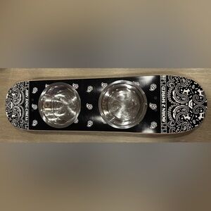 Skateboard dog bowl
